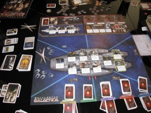 Battlestar Galactica Board Game During Play