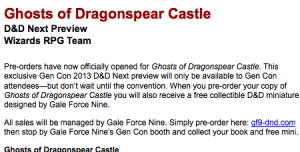 Dragonspear Castle Gen Con Exclusive