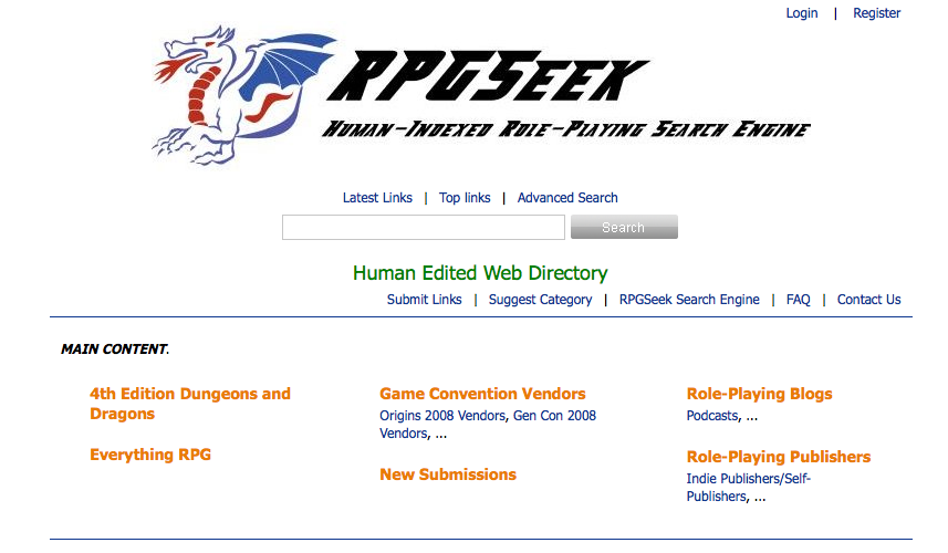RPGSeek.com Link Directory